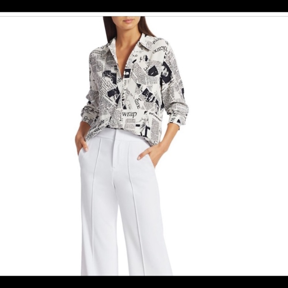 NWT DIANE VON FURSTENBERG  “Newsprint” Blouse